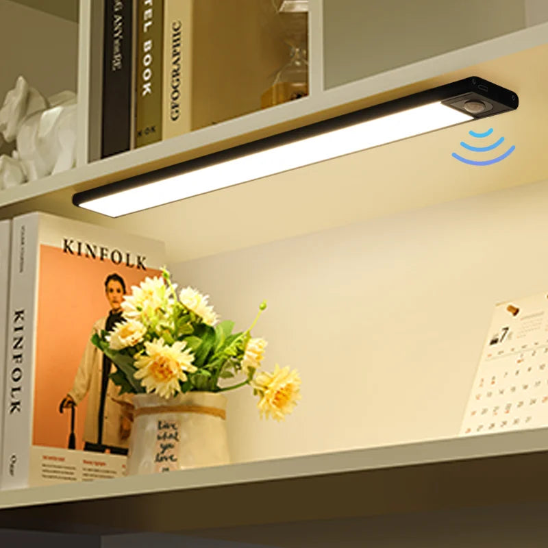 🌿 Spring Sale - Under Cabinet Lights, Motion Sensor & Magnetic, No Wire Hassle! Dimmable, USB rechargeable for Kitchen, Wardrobe, Stairs.