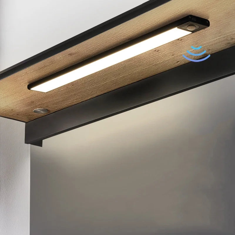 🌿 Spring Sale - Under Cabinet Lights, Motion Sensor & Magnetic, No Wire Hassle! Dimmable, USB rechargeable for Kitchen, Wardrobe, Stairs.